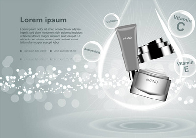 奢華與誘惑的交織 紅黑背景下的女性香水玻璃瓶廣告設計